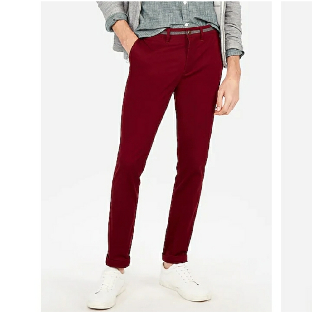 Skinny Chambray Trim 365 Comfort Stretch+ Chino